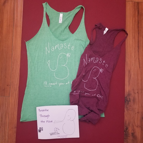 NWT: BELLA yoga tank, soft. "Namaste...I'll meet you at OM." - Picture 6 of 6
